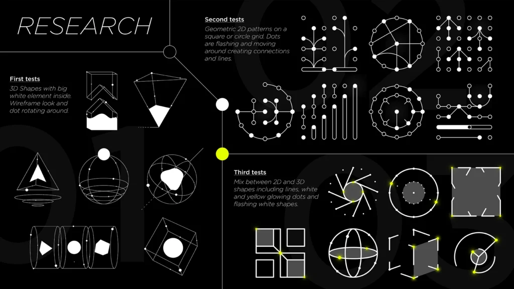 Geometric motion graphics Wideview Graphic research Explainer video motion design New York