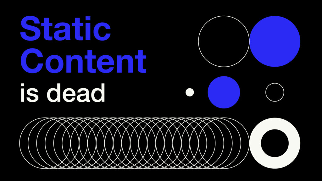 Static content is dead Motion Graphics Wideview animation Motion Design New York